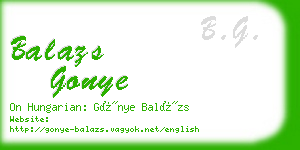 balazs gonye business card